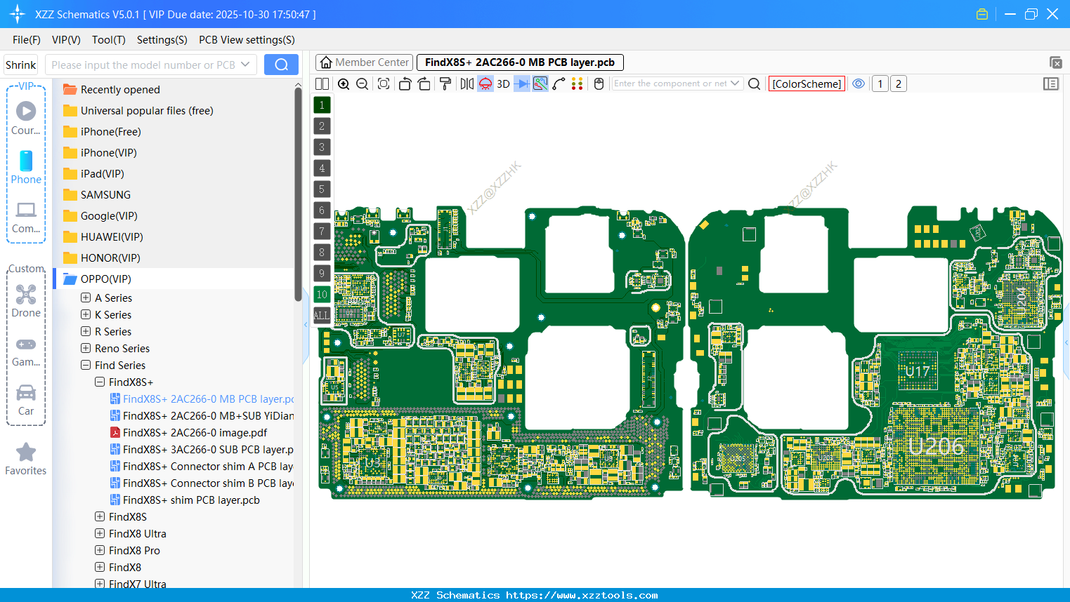 FindX8S+ 2AC266-0 MB PCB Layer